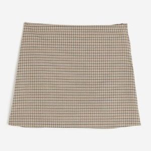 H&M Brown Houndstooth Mini Skirt (8)